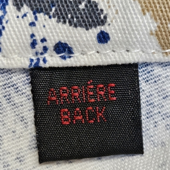 Simon Chang Graffiti Jeans Multicolored 97% Cotton 3% Spandex Sz 6 - Picture 7 of 8